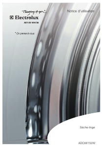 Mode d’emploi Arthur Martin-Electrolux ADC 66150 W Sèche-linge