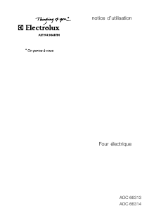 Mode d’emploi Arthur Martin-Electrolux AOC 66314 X Four