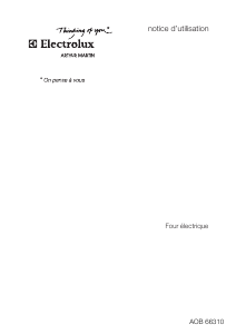 Mode d’emploi Arthur Martin-Electrolux AOB 66310 X Four