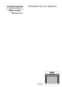 Mode d’emploi Arthur Martin-Electrolux FE 6467 X Four