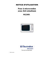 Mode d'emploi Arthur Martin-Electrolux MG2406 Micro-onde