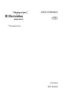 Mode d’emploi Arthur Martin-Electrolux EKC605300W Cuisinière
