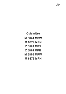 Mode d’emploi Arthur Martin-Electrolux M6876MPN Cuisinière