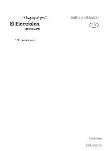 Mode d’emploi Arthur Martin-Electrolux EKM60570X Cuisinière