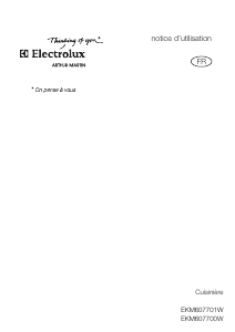 Mode d’emploi Arthur Martin-Electrolux EKM607700W Cuisinière