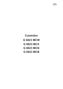 Mode d’emploi Arthur Martin-Electrolux G6823MCX Cuisinière