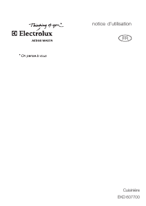 Mode d’emploi Arthur Martin-Electrolux EKD607700W Cuisinière