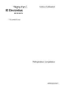 Mode d’emploi Arthur Martin-Electrolux ARB36305W Réfrigérateur combiné