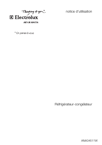 Mode d’emploi Arthur Martin-Electrolux ANA34511W Réfrigérateur combiné
