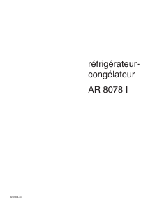 Mode d’emploi Arthur Martin-Electrolux AR8076I Réfrigérateur combiné