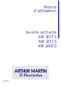 Mode d’emploi Arthur Martin-Electrolux AW 1037 S Lave-linge séchant