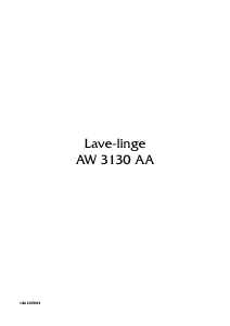 Mode d’emploi Arthur Martin-Electrolux AW 3130 AA Lave-linge