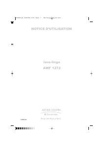 Mode d’emploi Arthur Martin-Electrolux AWF 1272 Lave-linge