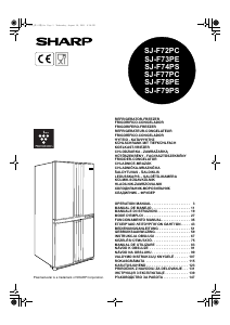 Rokasgrāmata Sharp SJ-F74PS Ledusskapis ar saldētavu