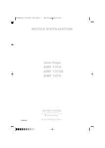 Mode d’emploi Arthur Martin-Electrolux AWF 1370S Lave-linge