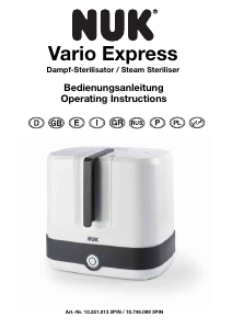 Manual NUK Vario Express Esterilizador