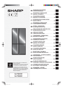 Rokasgrāmata Sharp SJ-FS820V Ledusskapis ar saldētavu
