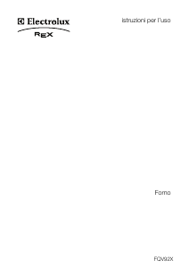 Manuale Electrolux-Rex FQV92XEV Forno