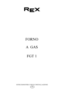 Manuale Rex FGT1B Forno