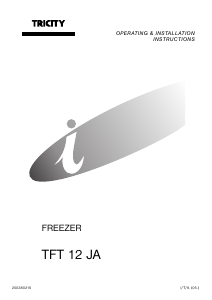 Handleiding Tricity TFT12JA Vriezer