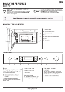 Bruksanvisning Hotpoint MN 314 IX H Mikrovågsugn