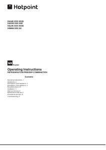 Bruksanvisning Hotpoint XJL95 T2U WOH Kyl-frys