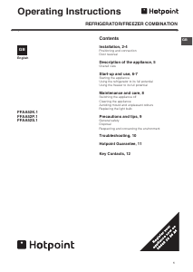 Bruksanvisning Hotpoint HBNF 5517 S UK Kyl-frys