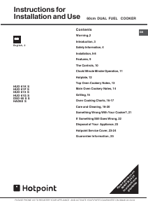 Manual Hotpoint HUD61X S Range