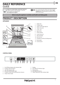 Bruksanvisning Hotpoint HIO 3T1239 W E UK Diskmaskin