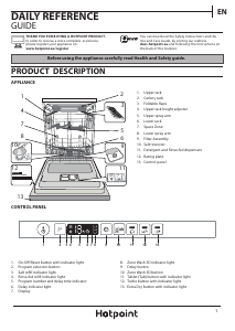 Manual Hotpoint HIO 3P23 WL E UK Dishwasher