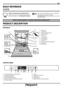Manual Hotpoint HIC 3B+26 UK Dishwasher