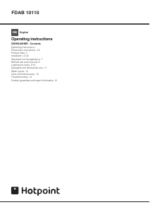 Bruksanvisning Hotpoint FDAB 10110 P Diskmaskin