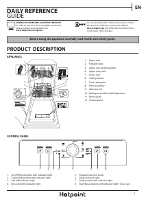 Manual Hotpoint HSFE 1B19 S UK Dishwasher