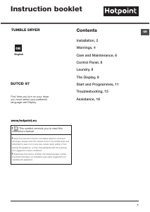 Handleiding Hotpoint SUTCD 97B 6GM (UK) Wasdroger