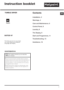 Bruksanvisning Hotpoint SUTCD 97B 6GM (UK) Torktumlare