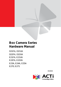 Handleiding ACTi E22VA IP camera