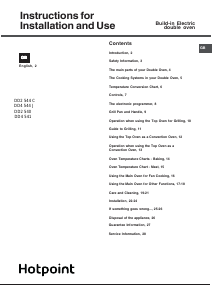 Bruksanvisning Hotpoint DD2 540 IX Ugn