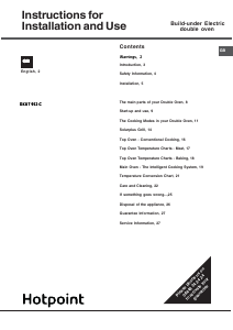 Bruksanvisning Hotpoint DXU7 912 C IX Ugn