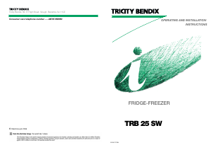 Handleiding Tricity Bendix TRB25SW Koel-vries combinatie