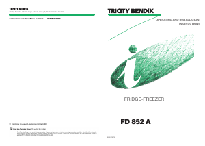 Handleiding Tricity Bendix FD852 Koel-vries combinatie