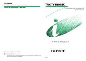 Handleiding Tricity Bendix TB114FF Koel-vries combinatie