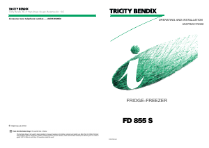 Handleiding Tricity Bendix FD855S Koel-vries combinatie