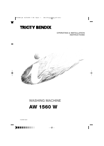 Handleiding Tricity Bendix AW1560W Wasmachine