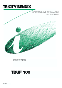 Handleiding Tricity Bendix TBUF100 Vriezer