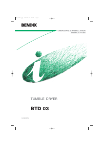 Handleiding Bendix BTD03 Wasdroger