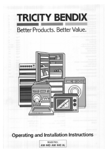 Handleiding Tricity Bendix AW440 Wasmachine