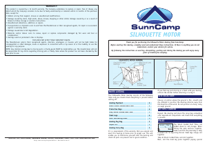 Manual SunnCamp Silhouette Motor Awning