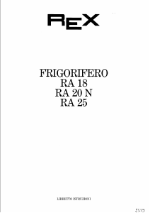 Manuale Rex RA20N Frigorifero