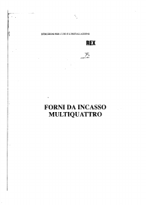 Manuale Rex FMU4B Forno