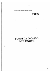 Manuale Rex FMU9ME Forno